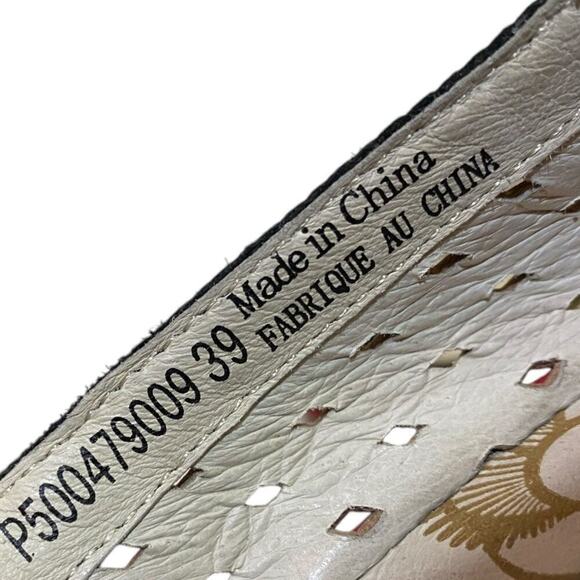 Fly London Perforated Wedge Platform Shoe Size 39 Suede - Picture 8 of 8